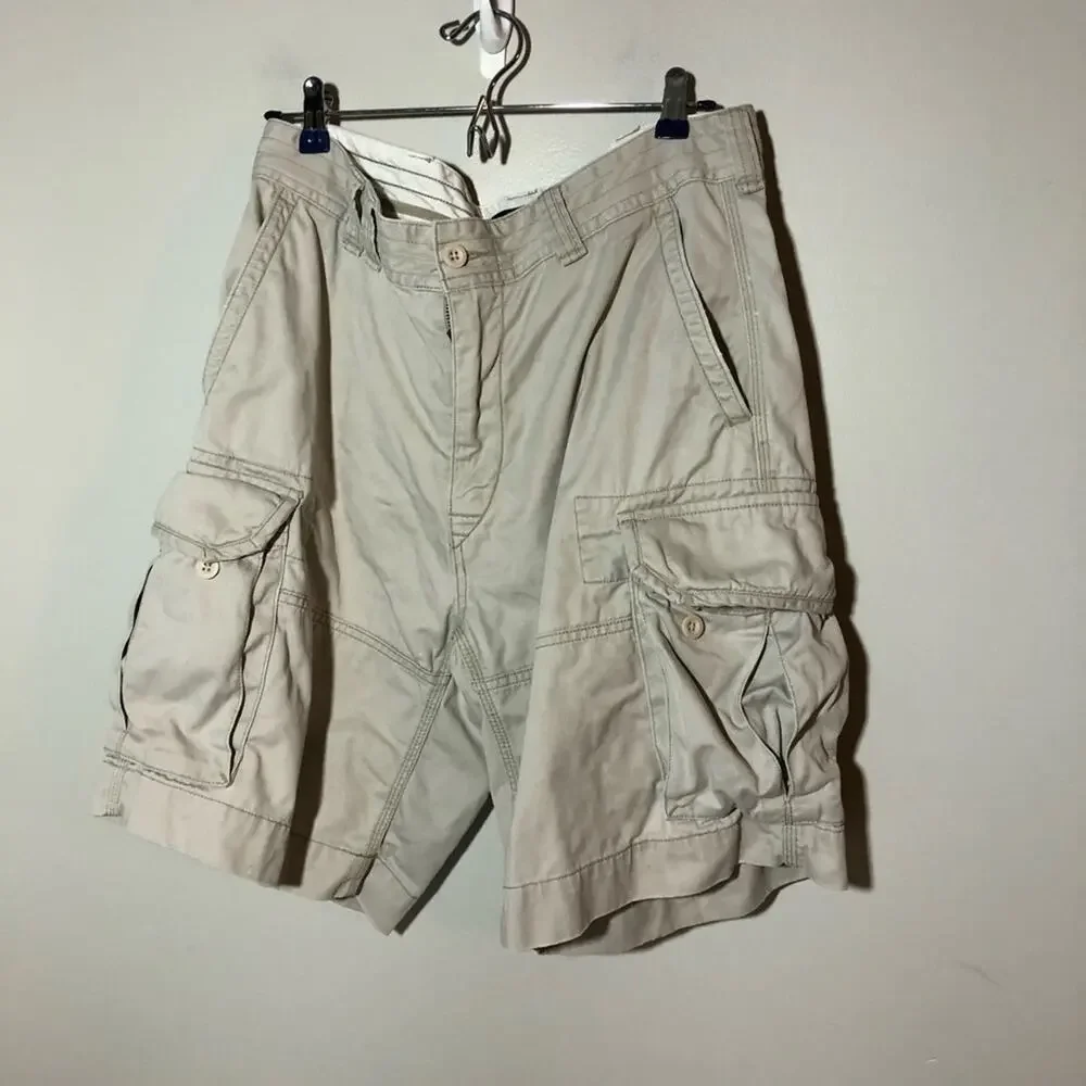 Polo Ralph Lauren mens classic chino cargo shorts 34 light khaki preppy classic